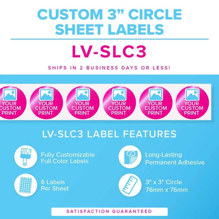Custom 3 Circle Labels Custom Stickers LabelValue Com