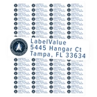 Space Force Return Address Labels on Sheets
