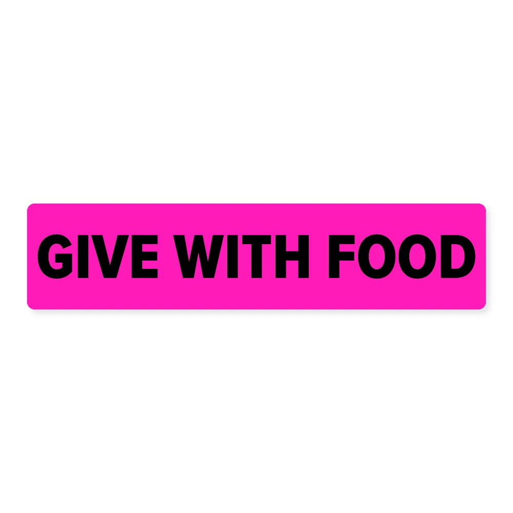 Give with Food Veterinary Labels