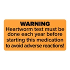Heartworm Test Warning Veterinary Labels