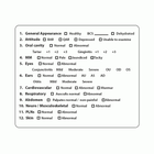 Veterinary Exam Checklist Labels