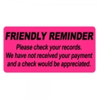 Friendly Reminder Payment Due Labels