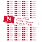 University of Nebraska Cornhuskers Custom Return Address Labels