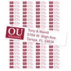 University of Oklahoma Sooners Custom Return Address Labels