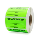 QC Approved Quality Control Inventory Labels 2" x 1"