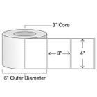 4" x 3" Inkjet Roll Labels – Weatherproof White Gloss – 3" Core, 6" Outer Diameter