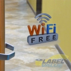 Free Wifi Window Decal Cling - 5"x 5"