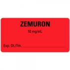 ZEMURON With Expiration Date Labels 2"x1"