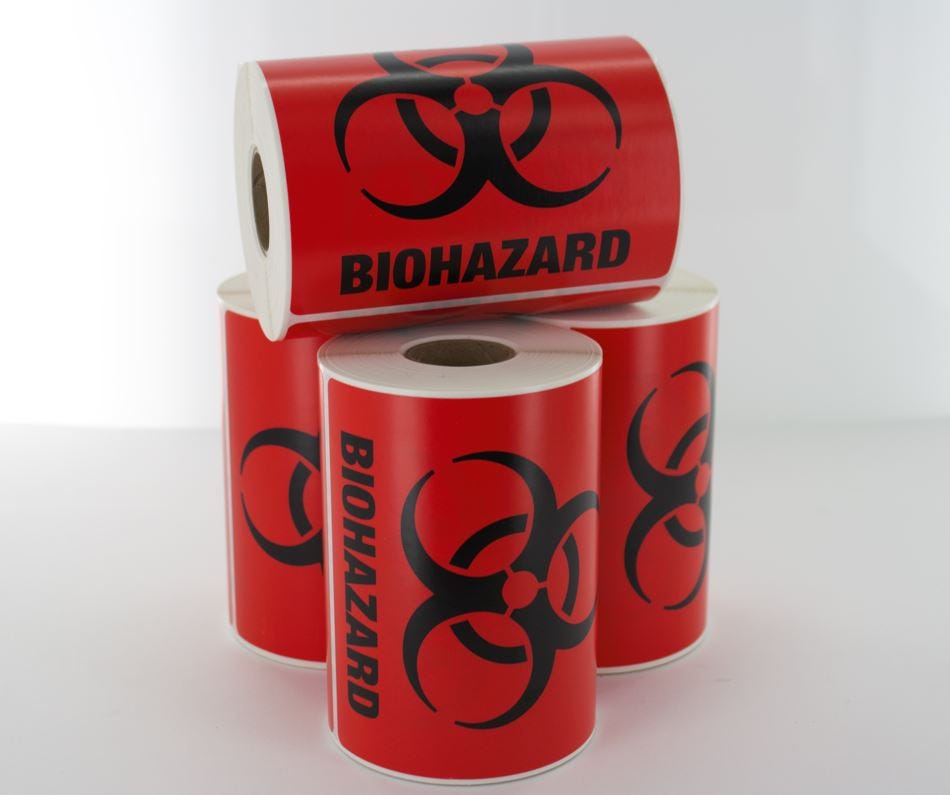 Different Types of Biohazard Labels 