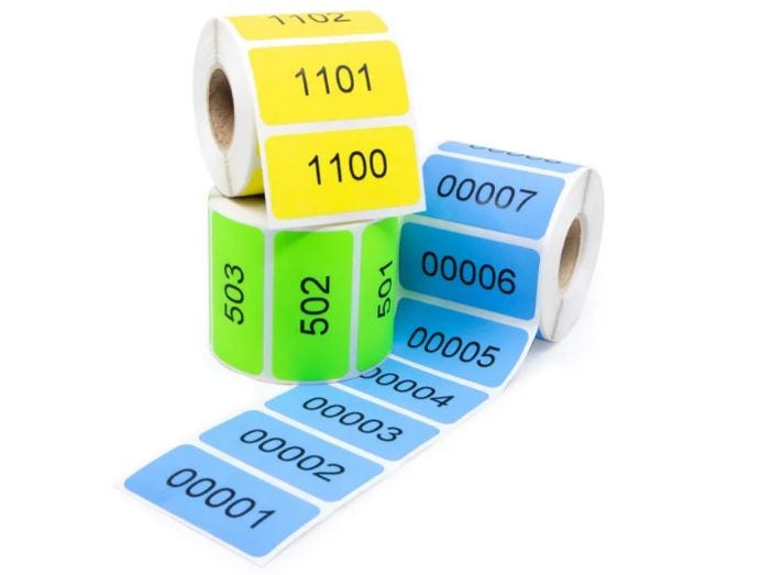 Make Consecutive Number Labels, 1-500 or more!