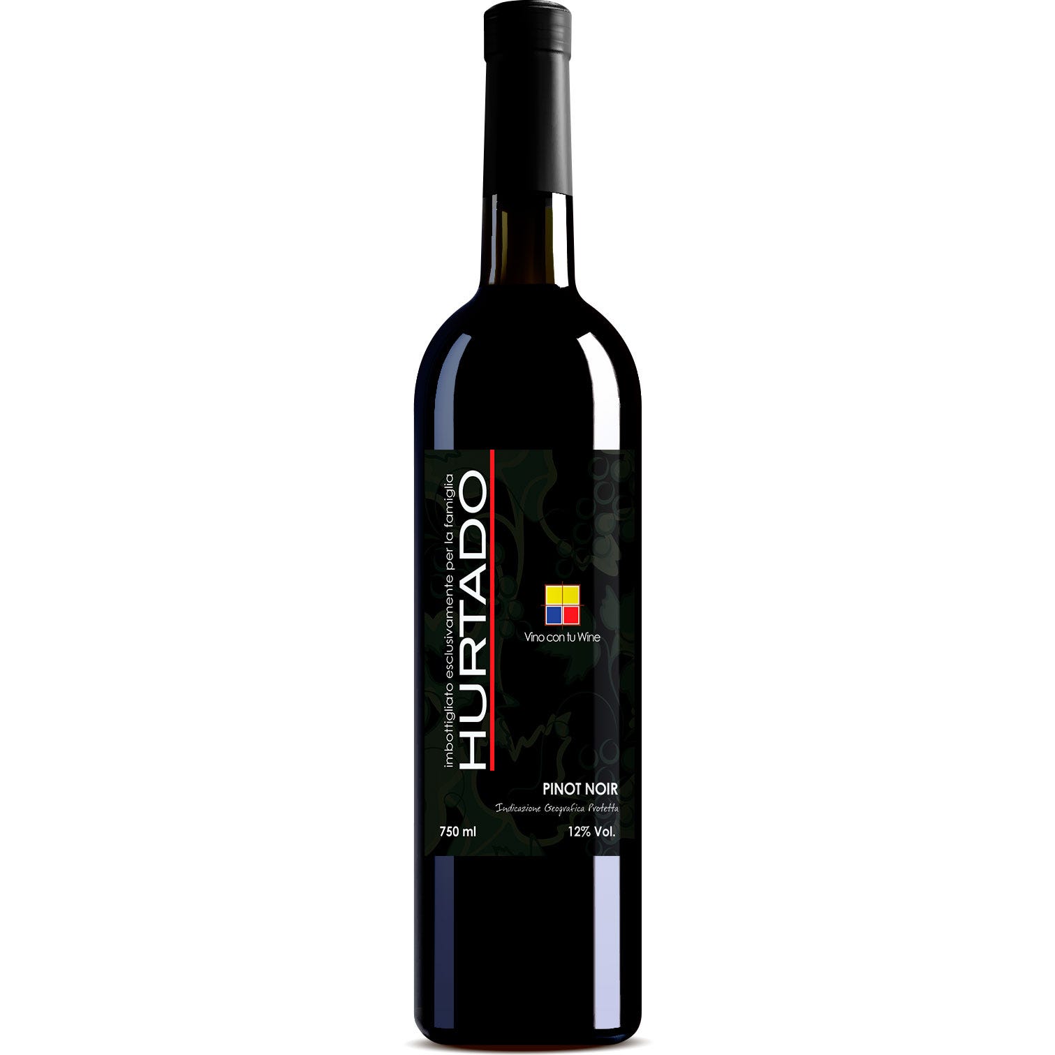 Hurtado Pinotnoir Custom Wine Label Sample