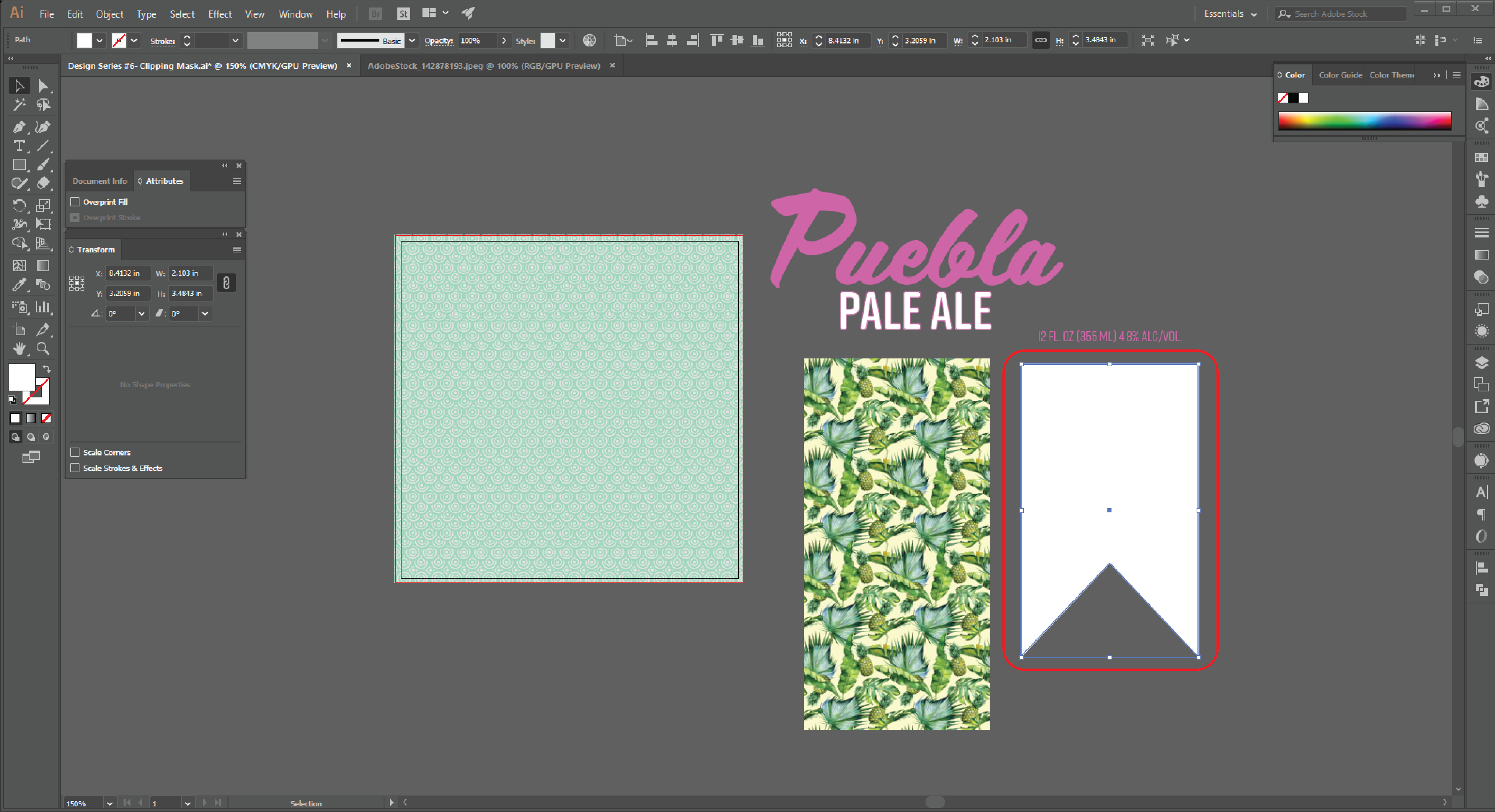 masking in illustrator