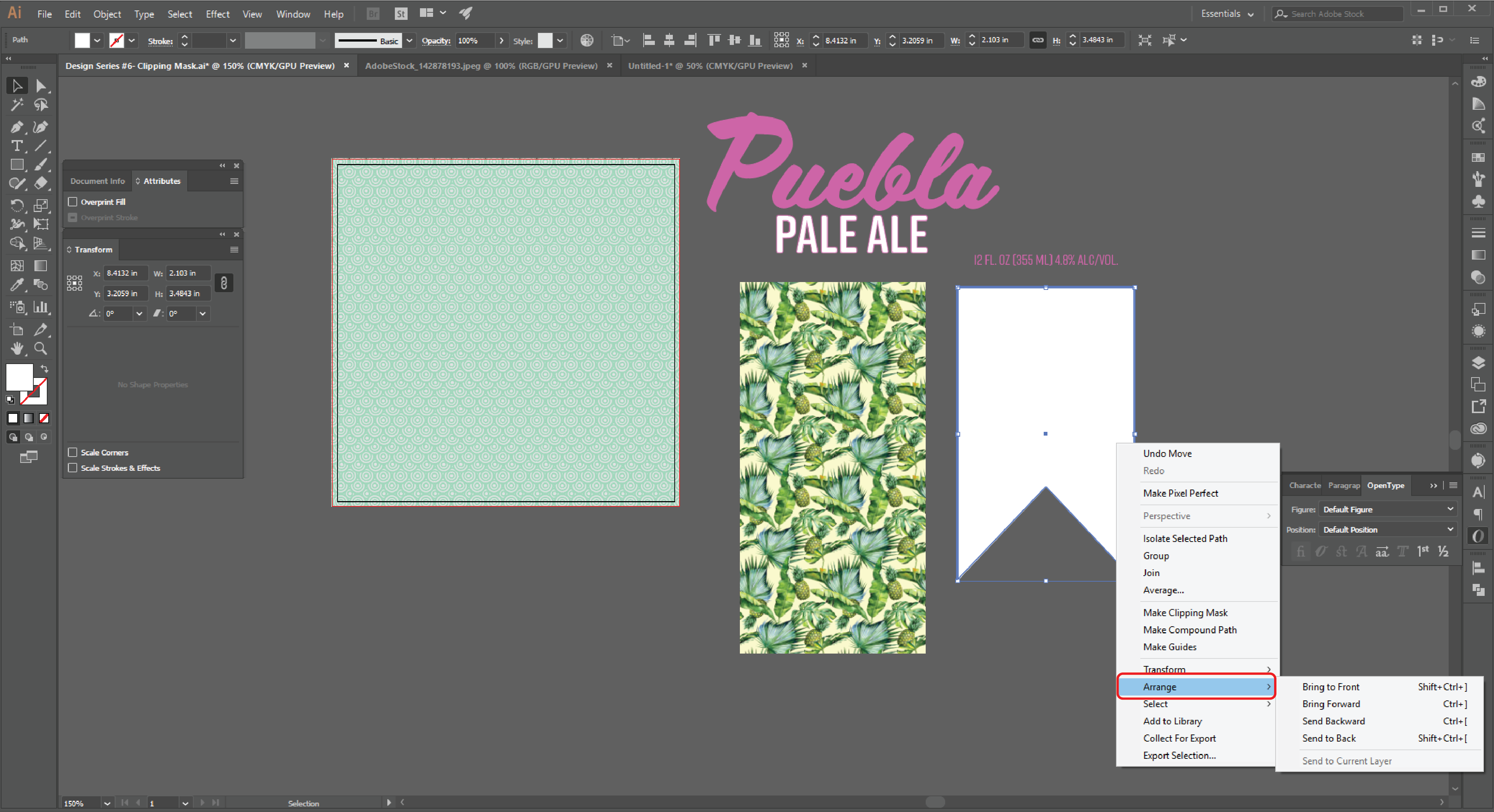 masking in illustrator