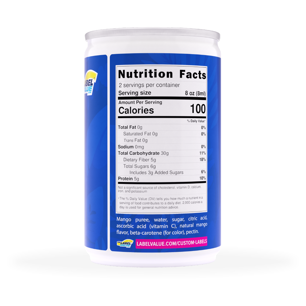 Nutritional Facts - Custom Printed Food Labels