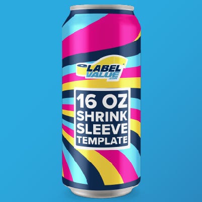 16 oz. Shrink Sleeve Template